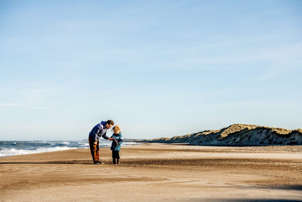 Family on the beach