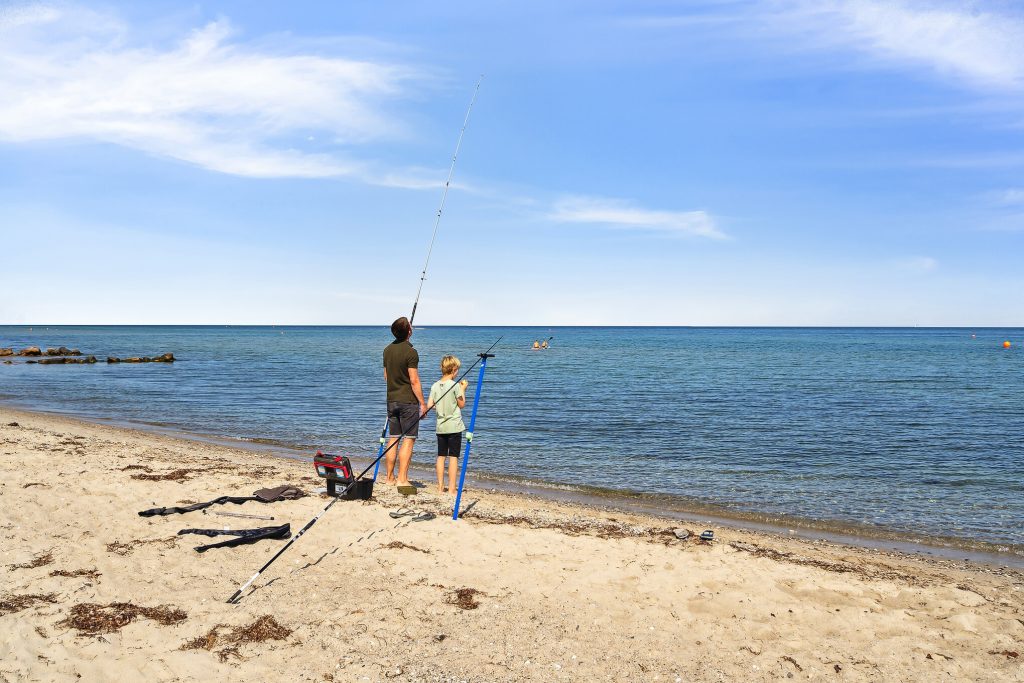 Fishing at Hasmark Strand